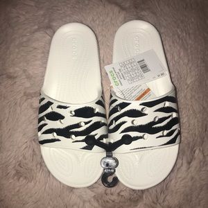 CROCS Animal Print Slide ( M: 8 / W: 10 )
